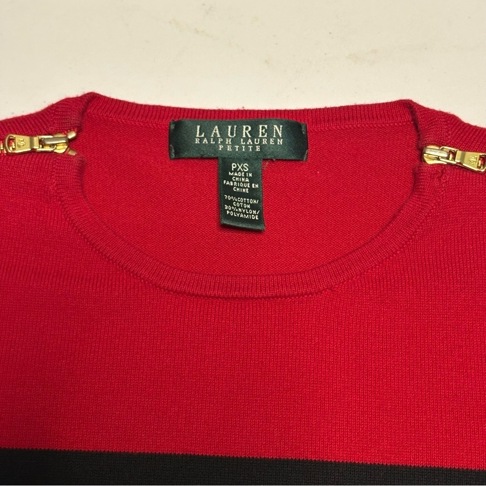 Ralph Lauren Women’s Red and Black Crewneck Sweater - Picture 6 of 8